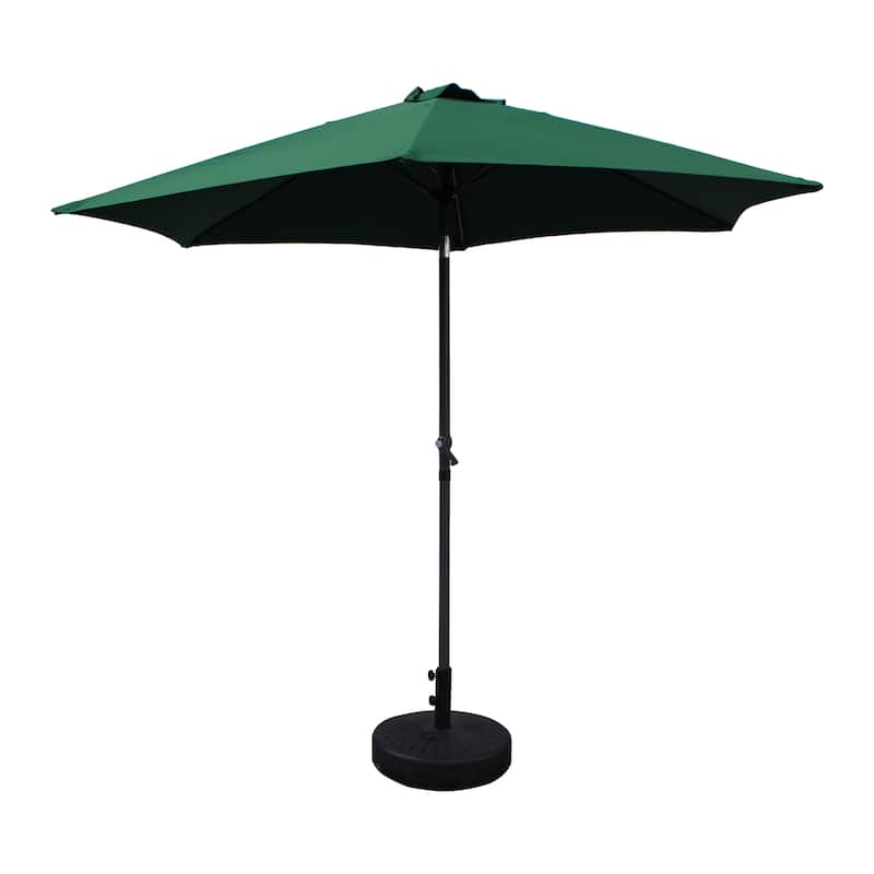 St. Kitts 9-foot Aluminum Patio Market Umbrella - Forest Green