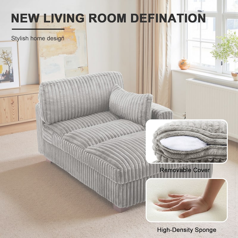 Oversized L-Shape Upholstered Chaise Lounge Sofa Couch
