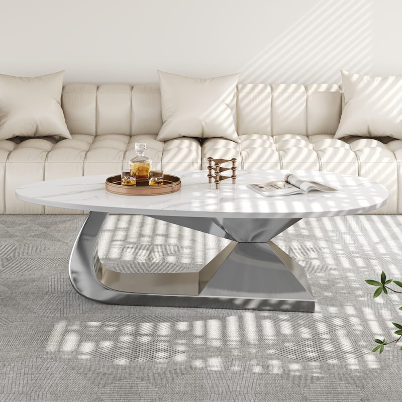 Modern Sintered Stone Tabletop Coffee Table