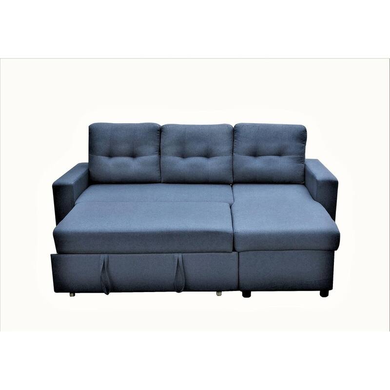 Convertible L-Shaped Sectional Sleeper Sofa Bed Stylish Apartment Furniture