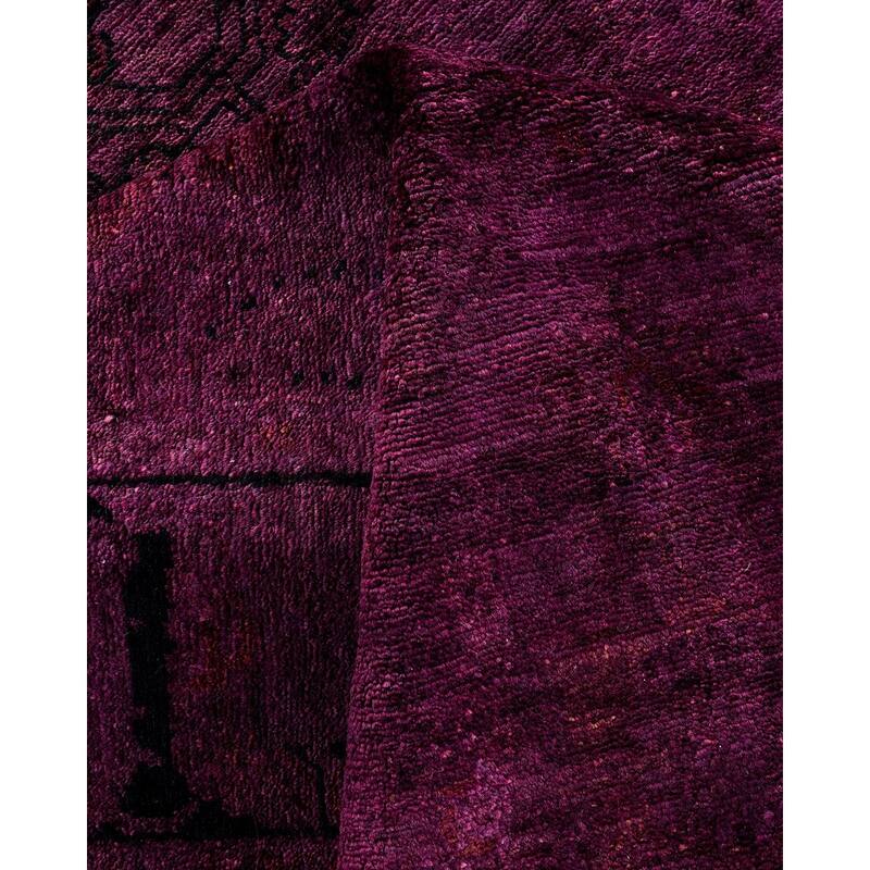 Vibrance, One-of-a-Kind Hand-Knotted Area Rug - Purple, 5' 0" x 8' 7" - 5' 0" x 8' 7"