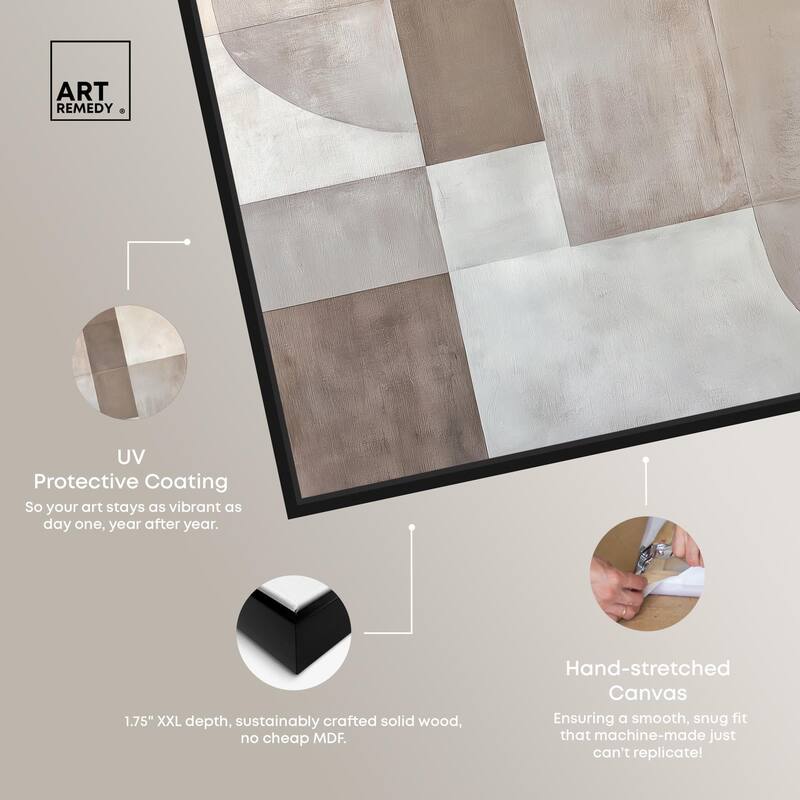 Neutral Tone Blocks II Canvas by Art Remedy