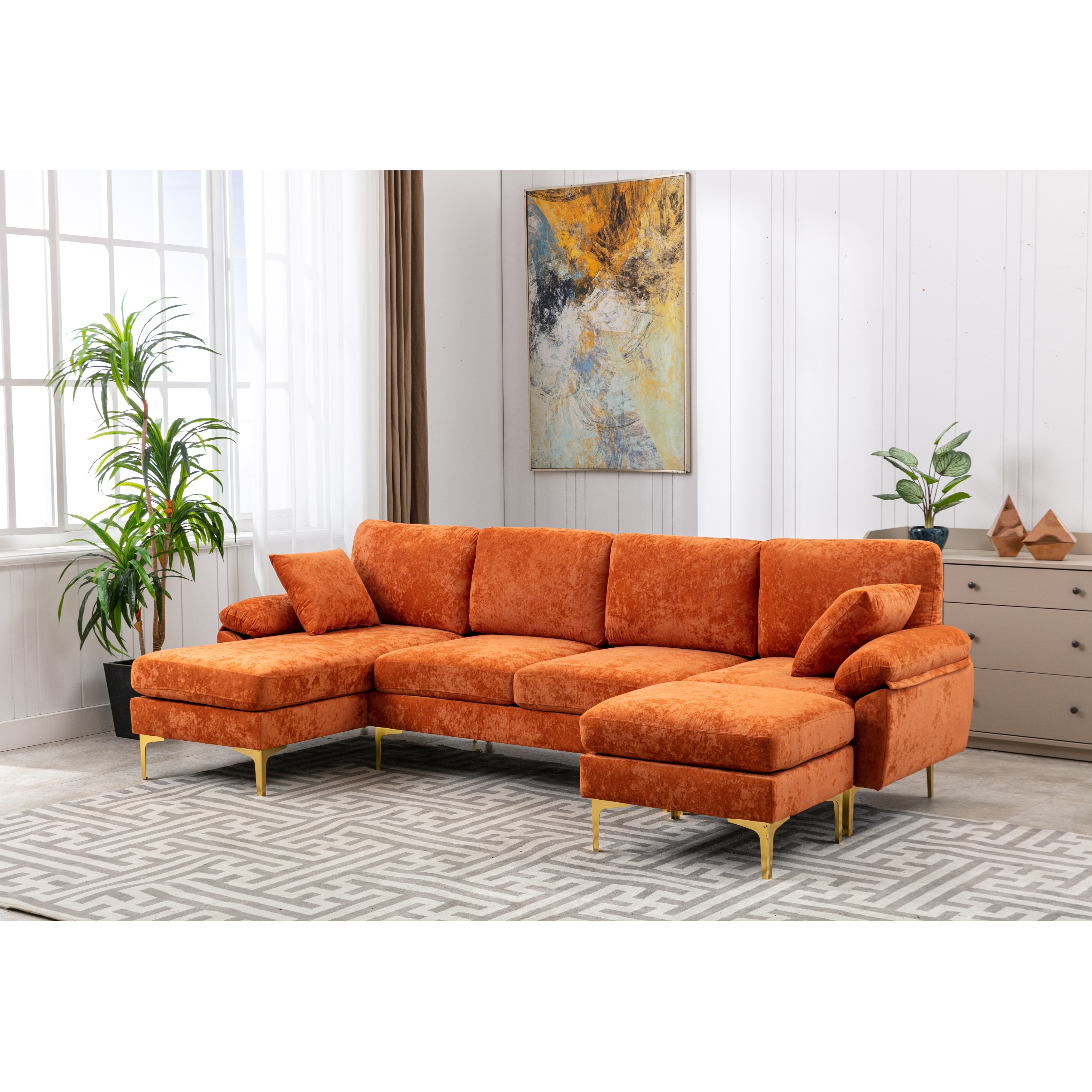 Modular sofa store with legs