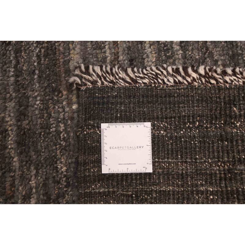 ECARPETGALLERY Hand-knotted Pak Finest Marrakesh Dark Grey, Dark Teal Wool Rug - 8'6 x 10'0