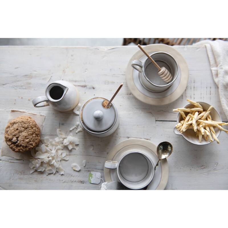 Stoneware Sugar Pot with Lid