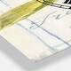 preview thumbnail 3 of 4, Designart 'Floursack Florals II' Cottage 3 Panels Oversized Wall CLock - 36 in. wide x 28 in. high - 3 panels