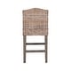 preview thumbnail 7 of 9, Duvall Grey Washed Rattan Cushioned Stool by East at Main