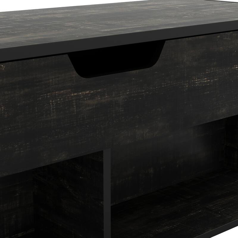 DH BASIC Transitional Black Oak 44-inch Lift-top Coffee Table by Denhour