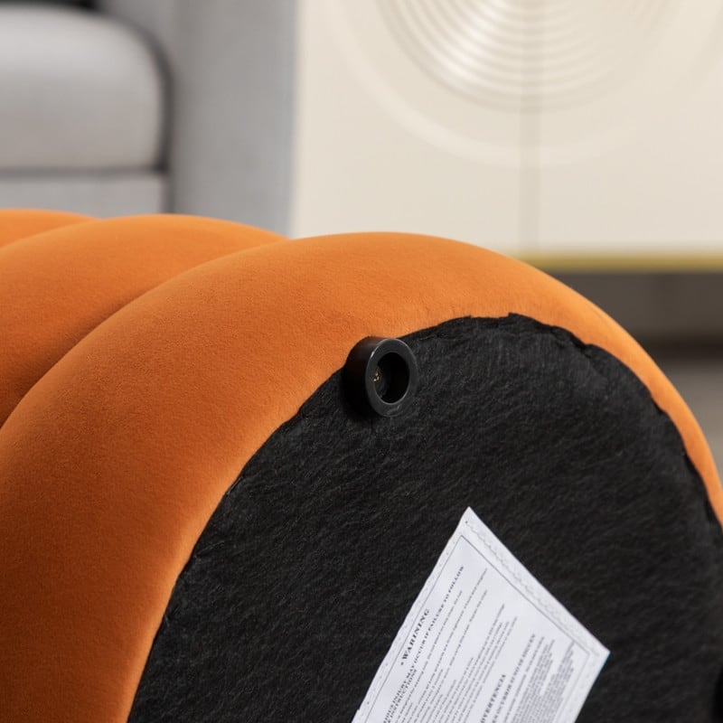 Soft Velvet Round Ottoman Footrest Stool
