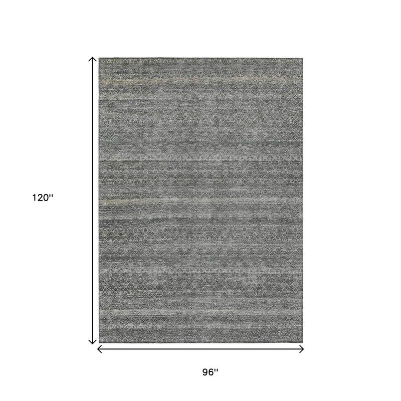 HomeRoots Striped Transitional Rectangle Outdoor Rug