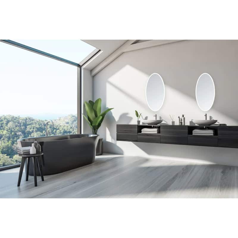 Modern Mirrors Aurora Oval Lighted Bathroom Vanity Wall Mirror - IP44