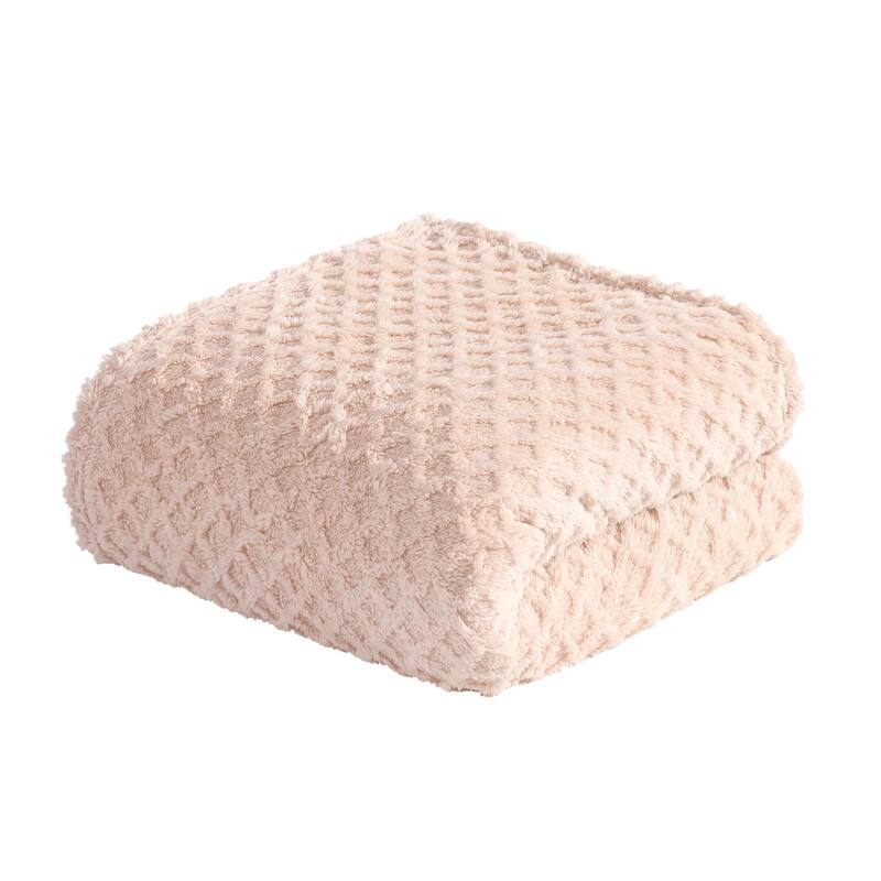 Swift Home Patterned Jacquard Plush Throw Blanket - 50" x 70"