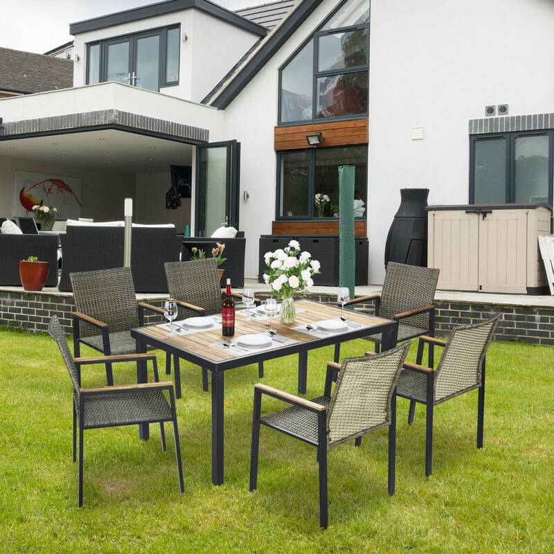 All Weather 7-Piece Patio Dining Table Sets
