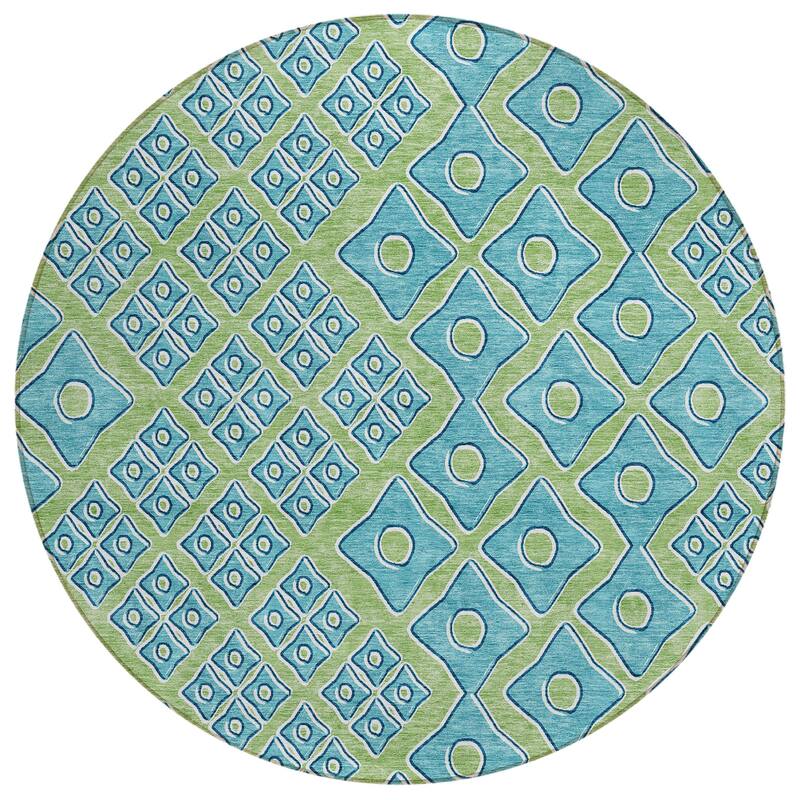 Machine Washable Indoor/ Outdoor Chantille Diamond Rug