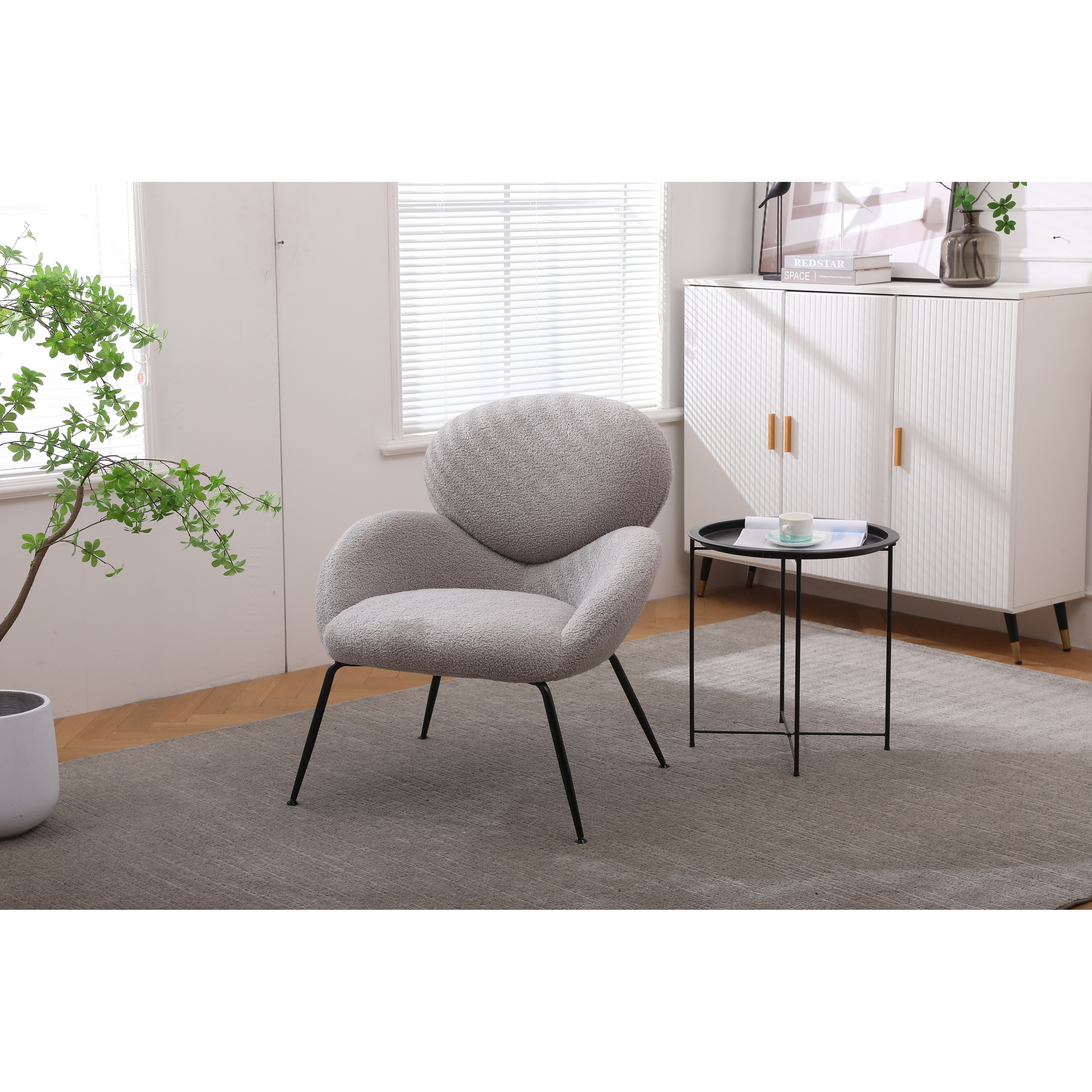 Grey shop sherpa chair