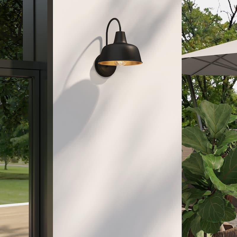 1-Light Outdoor Barn Light With Dark Bronze finish - 10.54"x12.69"x13"
