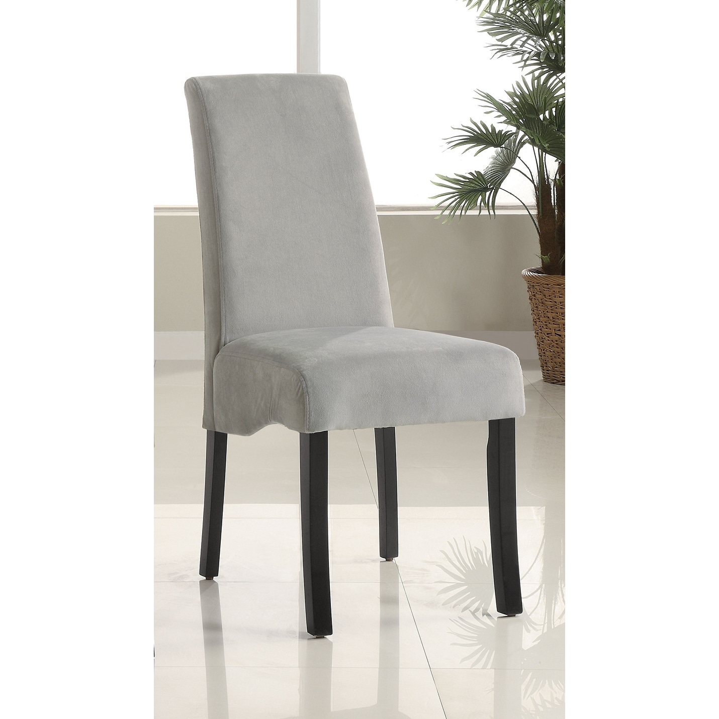 Stanton Velvet Upholstered Dining Side Chair Grey (Set of 2)