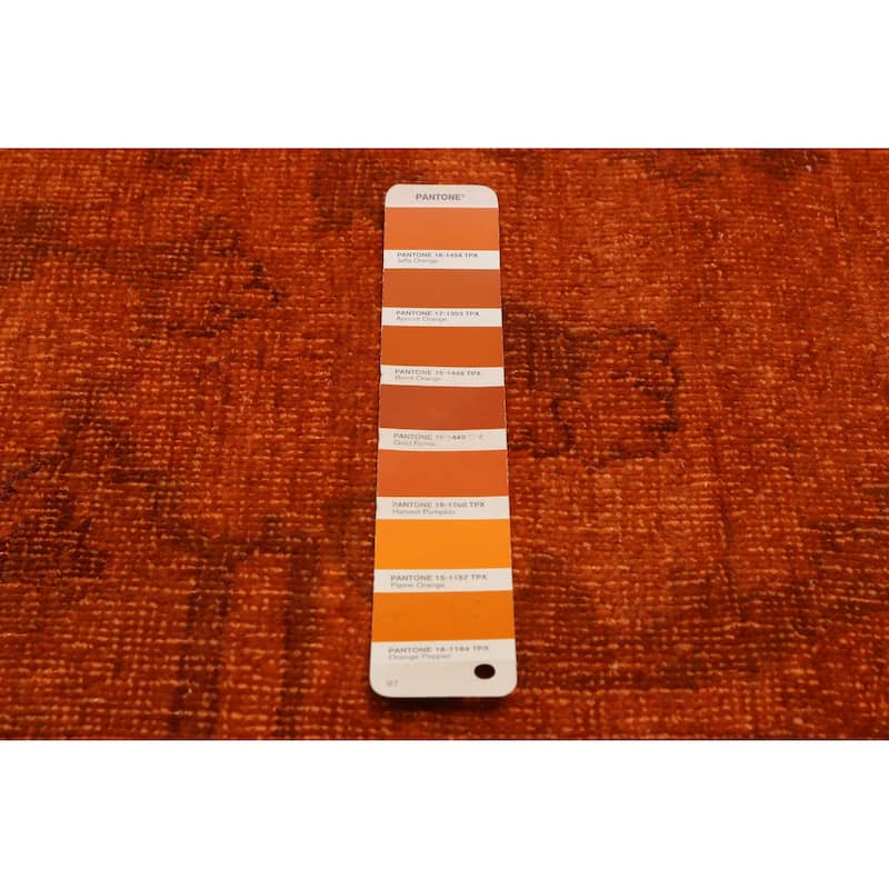 ECARPETGALLERY Hand-knotted Vibrance Orange Wool Rug - 8'9 x 12'4
