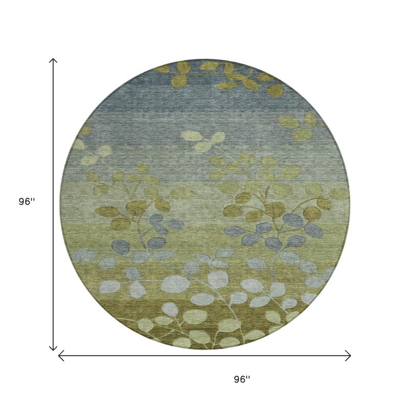 HomeRoots Floral Transitional Rectangle Outdoor Rug