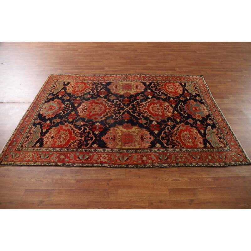 Pre-1900 Antique Sultanabad Persian Area Rug Hand-Knotted Wool Carpet - 4'9"x 6'8"