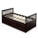 preview thumbnail 22 of 34, Costway Twin Captain's Bed Bunk Bed Alternative w/ Trundle & Drawers
