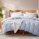 preview thumbnail 35 of 175, Nestl Ultra Soft Double Brushed Microfiber Duvet Cover Set with Button Closure Ice Blue - California King