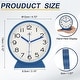 preview thumbnail 7 of 8, Analog Alarm Clock, Battery Operated Retro Small Desk Clock for Bedside Bedroom Living Room Blue