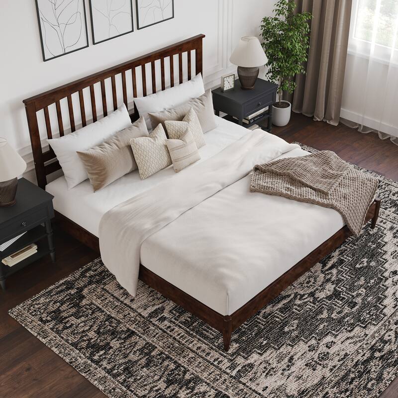 Becket Solid Wood Low Profile Platform Bed