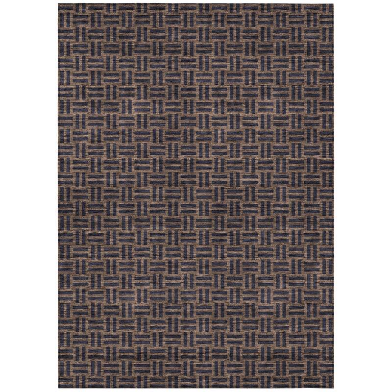 HomeRoots Geometric Transitional Rectangle Outdoor Rug