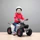 preview thumbnail 1 of 18, 6V Kids Electric ATV Quad Ride-On Toy with Forward/Backward Function, Wear-Resistant Wheels, for Toddlers Ages 18-36 Months White