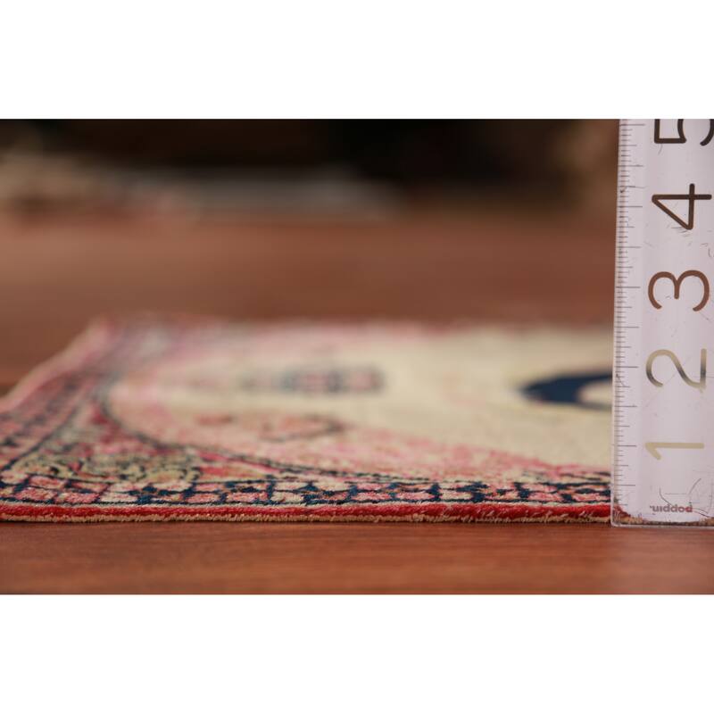 Antique Vegetable Dye Kerman Ravar Persian Rug Handmade Wool Carpet - 1'11" x 2'6"