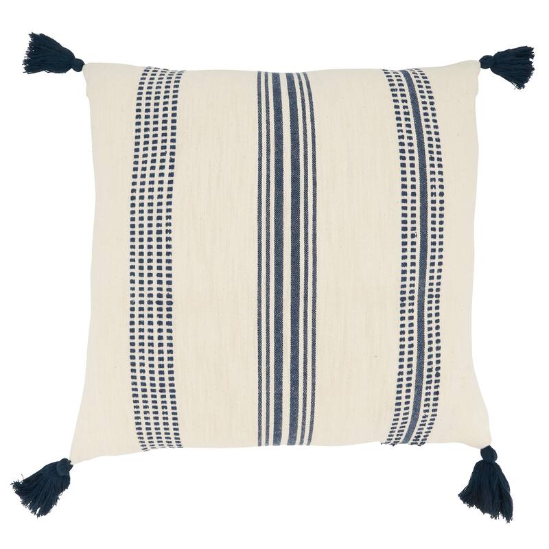 Playful Tassels Stripe Throw Pillow