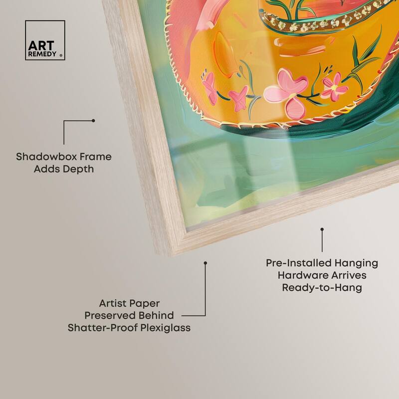 Wildflower Cowboy Hat Shadowbox by Art Remedy