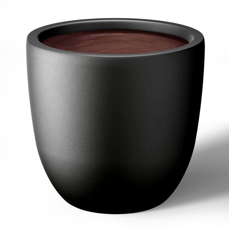 Tall Concrete Round Plant Pots / Large Indoor and Outdoor flower Planters