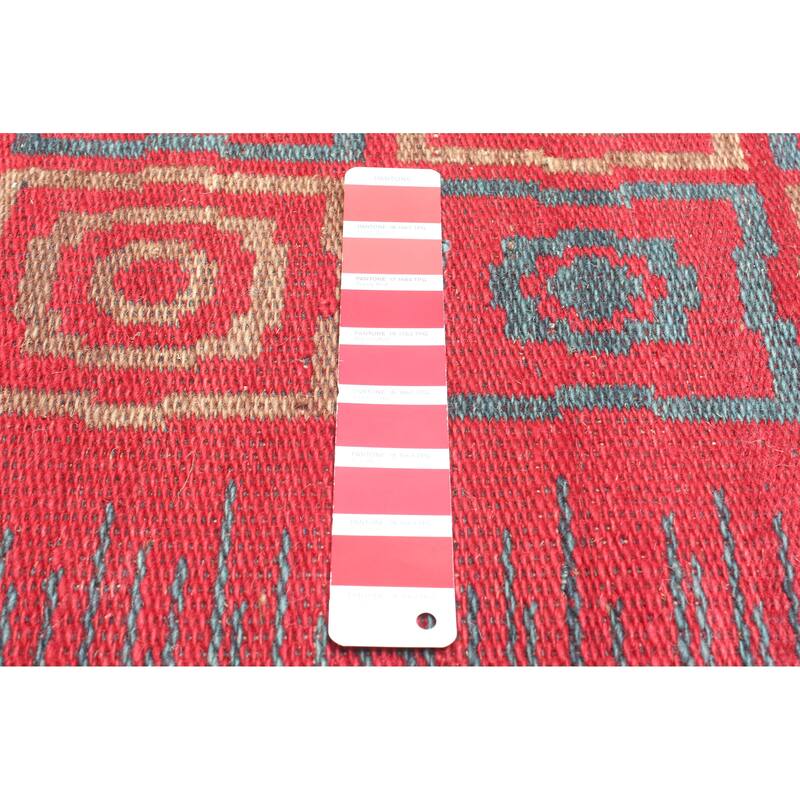 ECARPETGALLERY Flat-Weave Ankara FW Red Wool Kilim - 5'2 x 7'6