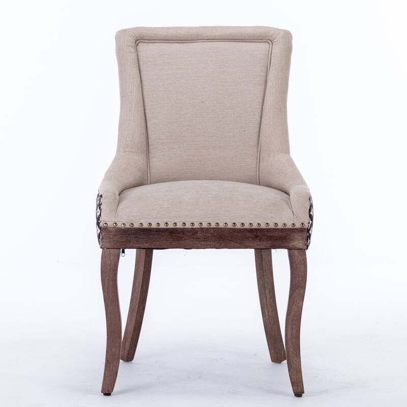 Set of 2 Ultra Side Dining Chairs with Wood Legs