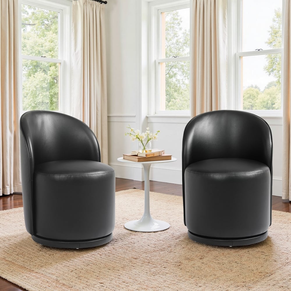 23" W Upholstered Swivel Side Chair for Dining Room Set of 2