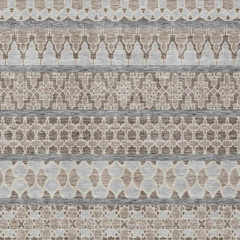 HomeRoots Quatrefoil Transitional Rectangle Outdoor Rug