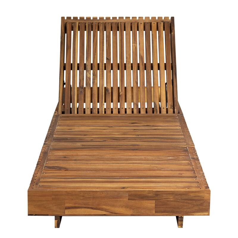 Christopher Knight Home - Johnson Outdoor Acacia Wood Chaise Lounge with Optional Cushion