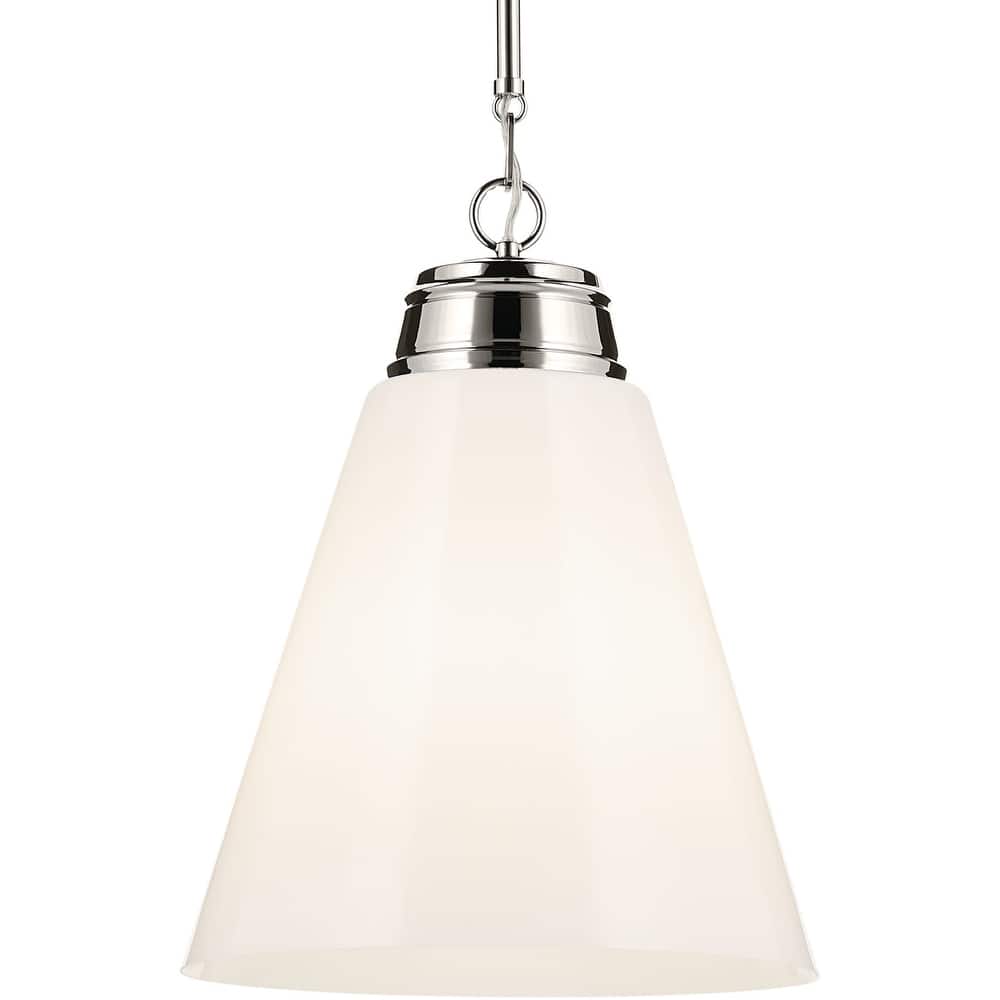 Kichler 52662 Marsailli 16" Wide Pendant with Glossy White Opal Glass