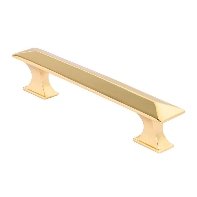 Utopia Alley Tristan Pull Handle - Decorative Cabinet Drop Pull Handles for Cabinets, Gold, 3.75" Center to Center - 1 pack - Polished Gold