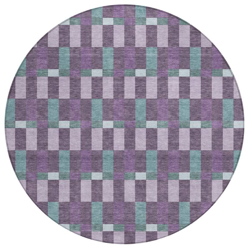 Machine Washable Indoor/ Outdoor Modern Chanute Chantille Rug