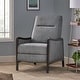 preview thumbnail 21 of 63, Veatch Contemporary Upholstered Pushback Recliner by Christopher Knight Home Charcoal + Dark Walnut