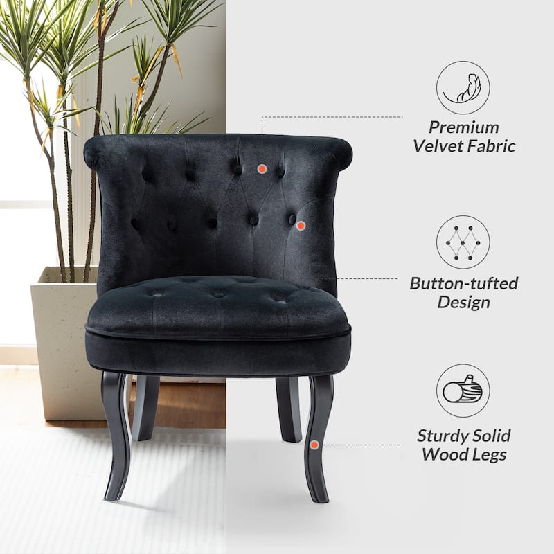 Christi Vibrant Tufted Velvet Upholstered Accent Chairs Set of 2 by HULALA HOME