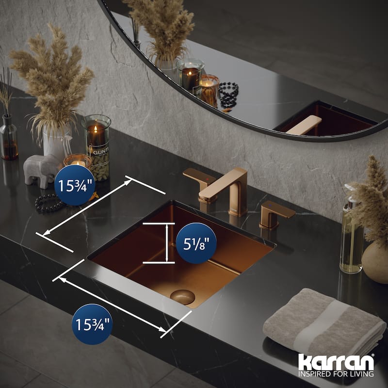 Karran Cinox Stainless Steel Square Undermount Sink
