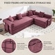 preview thumbnail 4 of 6, HOMEFUN Corduroy Upholstered Convertible Folding Sofa Bed with Fixed Frame and Pillow Back Handrail