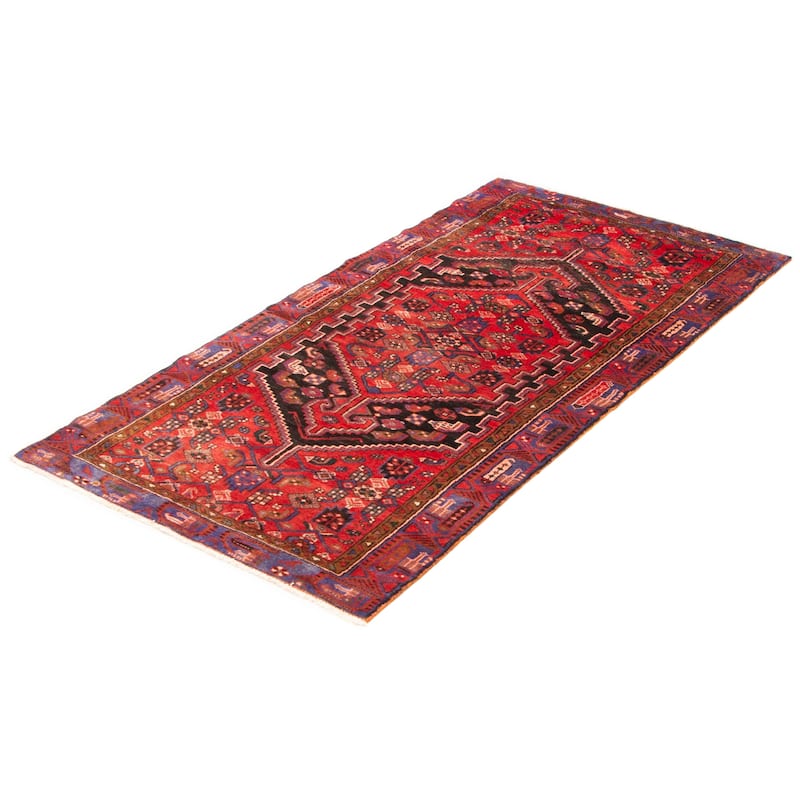 ECARPETGALLERY Hand-knotted Andelz Red Wool Rug - 3'11 x 7'7