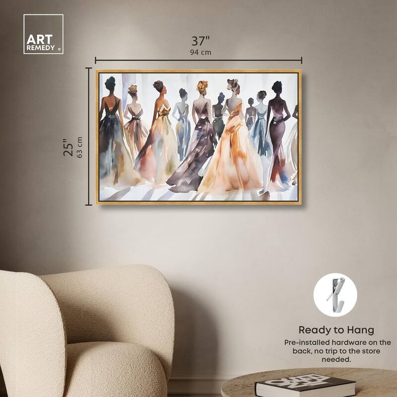 Model Lineup Canvas by Art Remedy