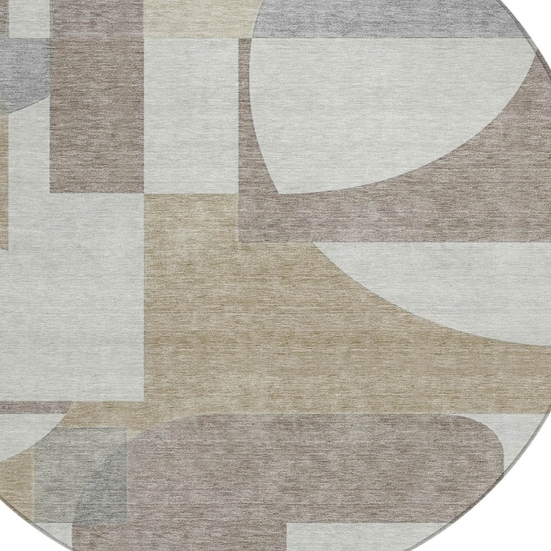 HomeRoots Geometric Modern Rectangle Outdoor Rug