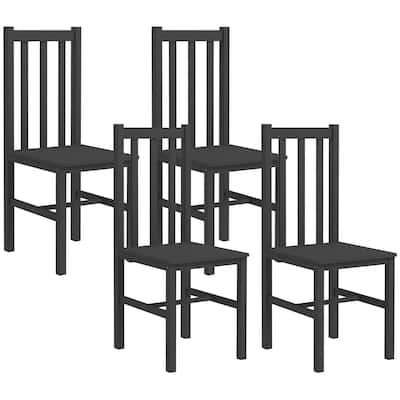 HOMCOM Farmhouse Armless Dining Chairs